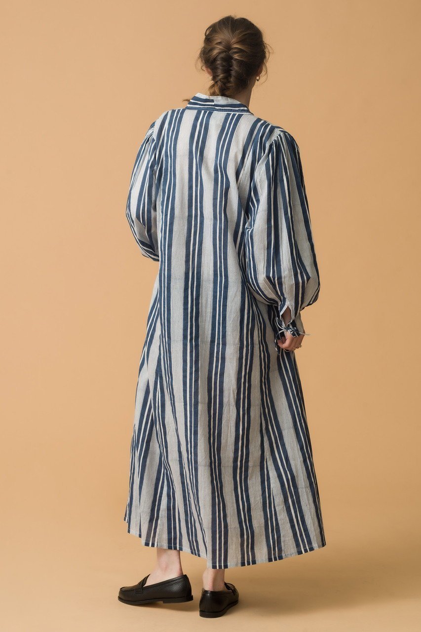【エスゼット ブロックプリント/SZ Blockprints】のLEO DRESS SEASIDE STRIPE Vネックワンピース 人気、トレンドファッション・服の通販 founy(ファニー) 　ファッション　Fashion　レディースファッション　Fashion for Women　ワンピース　Dresses　フォーマル・パーティードレス・結婚式用ドレス　Elegant & Casual Dresses　チュニック　Tunic Tops & Dresses　ストライプ　Stripe, Striped Pattern　チュニック　Tunic, Long Top　フォルム　Silhouette, Form　リラックス　Relax, Relaxed Fit　今季　This Season, Current Season　other-7|ID: prp329100004506128 ipo3291000000035673267