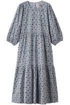 【エスゼット ブロックプリント/SZ Blockprints】のORTI DRESS DITSY ティアードワンピース ネイビー|ID:prp329100004506130