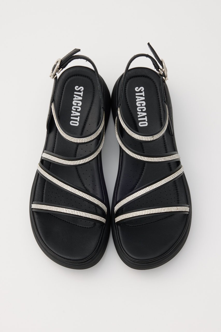 【スタッカート/STACCATO】のスリングベルトソフティーコンフォートサンダル 人気、トレンドファッション・服の通販 founy(ファニー) 　ファッション　Fashion　レディースファッション　Fashion for Women　ベルト&ウエストマーク　Belts & Waist Accessories　エアリー　Airy Texture　サンダル　Sandals, Summer Shoes　スクエア　Square, Square Shape　ストーン　Stone, Gem-Like　ツイスト　Tweed, Tweed Fabric　フィット　Fit, Slim Fit　軽量　Lightweight, Ultra Light　other-3|ID: prp329100004506133 ipo3291000000034939370