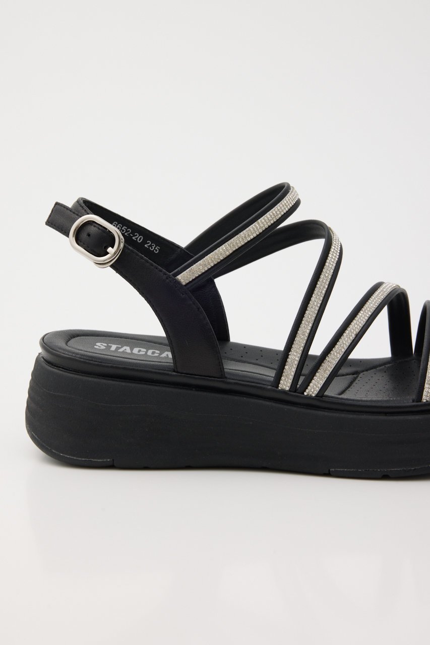 【スタッカート/STACCATO】のスリングベルトソフティーコンフォートサンダル 人気、トレンドファッション・服の通販 founy(ファニー) 　ファッション　Fashion　レディースファッション　Fashion for Women　ベルト&ウエストマーク　Belts & Waist Accessories　エアリー　Airy Texture　サンダル　Sandals, Summer Shoes　スクエア　Square, Square Shape　ストーン　Stone, Gem-Like　ツイスト　Tweed, Tweed Fabric　フィット　Fit, Slim Fit　軽量　Lightweight, Ultra Light　other-6|ID: prp329100004506133 ipo3291000000034939373