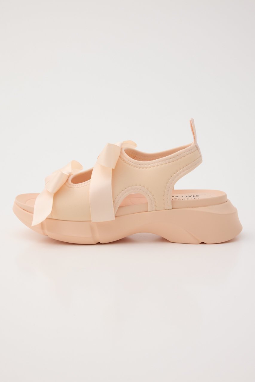 【スタッカート/STACCATO】のミルキーWリボンスポーツサンダル 人気、トレンドファッション・服の通販 founy(ファニー) 　ファッション　Fashion　レディースファッション　Fashion for Women　スポーツウェア　Functional & Stylish Sportswear　サンダル&ミュール　Sandals & Mules　サテン　Satin, Glossy Fabric　サンダル　Sandals, Summer Shoes　スポーツ　Sports, Activewear　ダブル　Double, Double-Breasted　リボン　Ribbon, Bow　夏　Summer　other-2|ID: prp329100004506148 ipo3291000000034939284