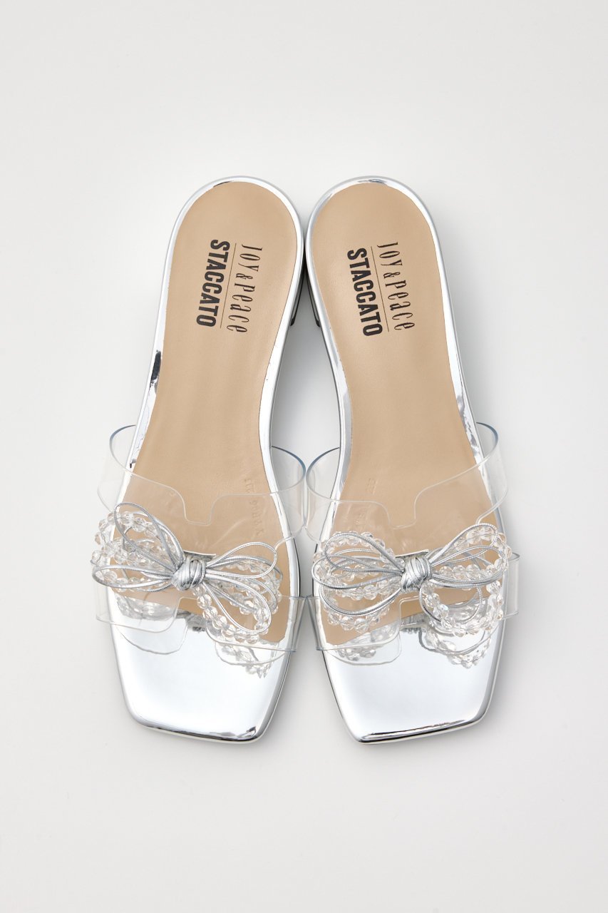 【スタッカート/STACCATO】のヌーディーバブルクリアフラット 人気、トレンドファッション・服の通販 founy(ファニー) 　ファッション　Fashion　レディースファッション　Fashion for Women　サンダル　Sandals, Summer Shoes　シルバー　Silver, Metallic Silver　リボン　Ribbon, Bow　other-3|ID: prp329100004506149 ipo3291000000034939643