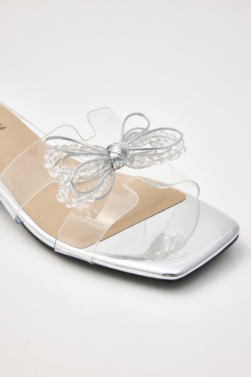 【スタッカート/STACCATO】のヌーディーバブルクリアフラット 人気、トレンドファッション・服の通販 founy(ファニー) 　ファッション　Fashion　レディースファッション　Fashion for Women　サンダル　Sandals, Summer Shoes　シルバー　Silver, Metallic Silver　リボン　Ribbon, Bow　other-7|ID: prp329100004506149 ipo3291000000034939655
