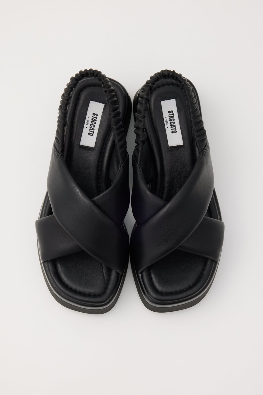 【スタッカート/STACCATO】のベックイプラットフォームクロスサンダル 人気、トレンドファッション・服の通販 founy(ファニー) 　ファッション　Fashion　レディースファッション　Fashion for Women　ギャザー　Gathered, Ruffled　サンダル　Sandals, Summer Shoes　スマート　Smart, Elegant　フォルム　Silhouette, Form　厚底　Platform Shoes　other-3|ID: prp329100004506152 ipo3291000000034939714