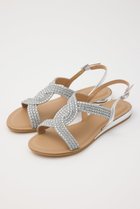 【スタッカート/STACCATO】のパトラクロスフラットサンダル 人気、トレンドファッション・服の通販 founy(ファニー) ファッション Fashion レディースファッション Fashion for Women クッション Cushion, Throw Pillow サンダル Sandals, Summer Shoes ストーン Stone, Gem-Like thumbnail シルバー|ID: prp329100004506153 ipo3291000000034939312