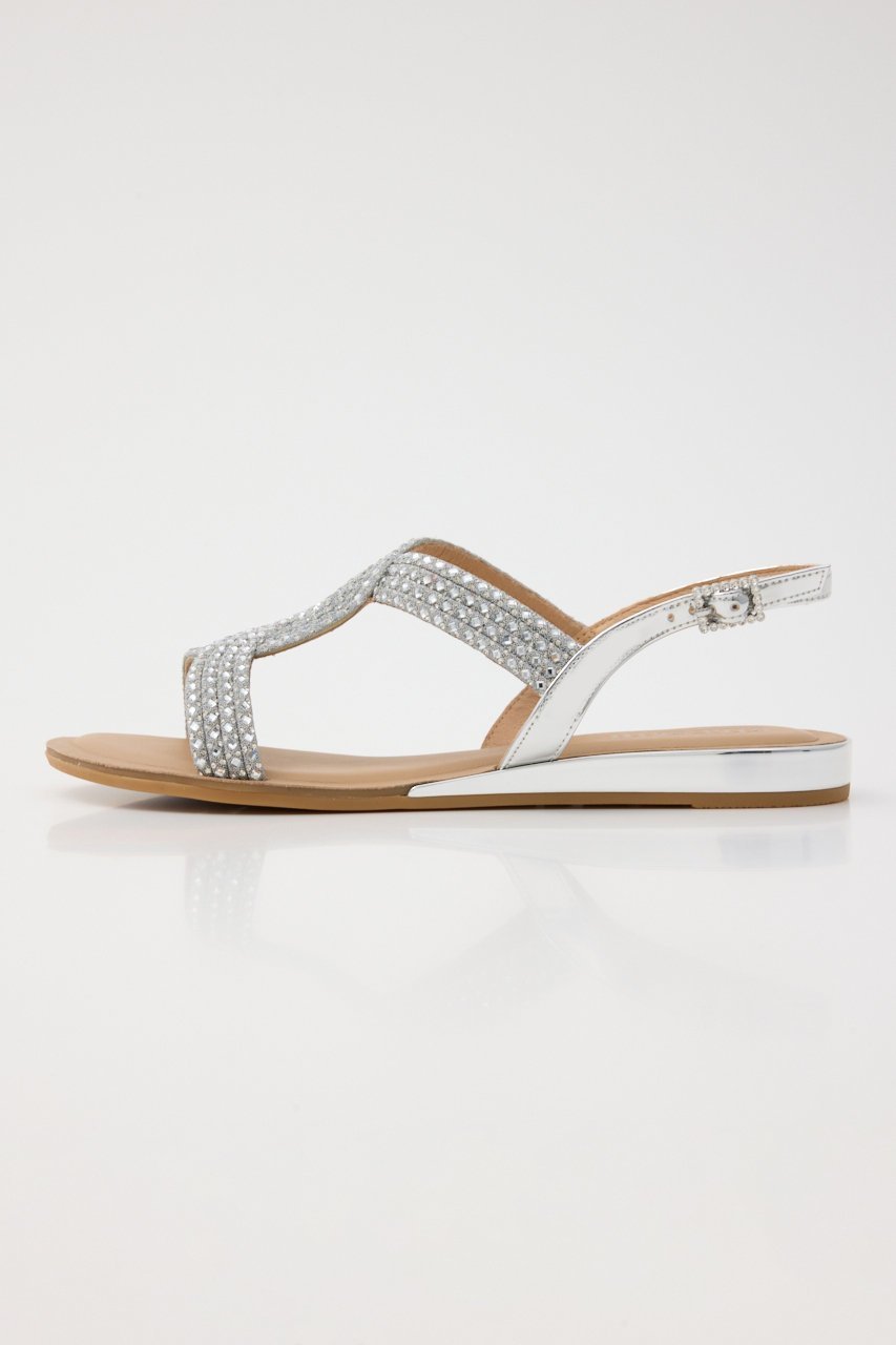 【スタッカート/STACCATO】のパトラクロスフラットサンダル 人気、トレンドファッション・服の通販 founy(ファニー) 　ファッション　Fashion　レディースファッション　Fashion for Women　クッション　Cushion, Throw Pillow　サンダル　Sandals, Summer Shoes　ストーン　Stone, Gem-Like　other-2|ID: prp329100004506153 ipo3291000000034939313