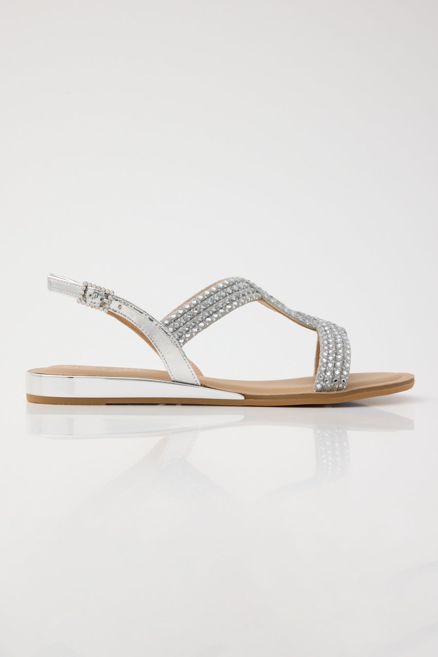 【スタッカート/STACCATO】のパトラクロスフラットサンダル 人気、トレンドファッション・服の通販 founy(ファニー) 　ファッション　Fashion　レディースファッション　Fashion for Women　クッション　Cushion, Throw Pillow　サンダル　Sandals, Summer Shoes　ストーン　Stone, Gem-Like　other-4|ID: prp329100004506153 ipo3291000000034939315