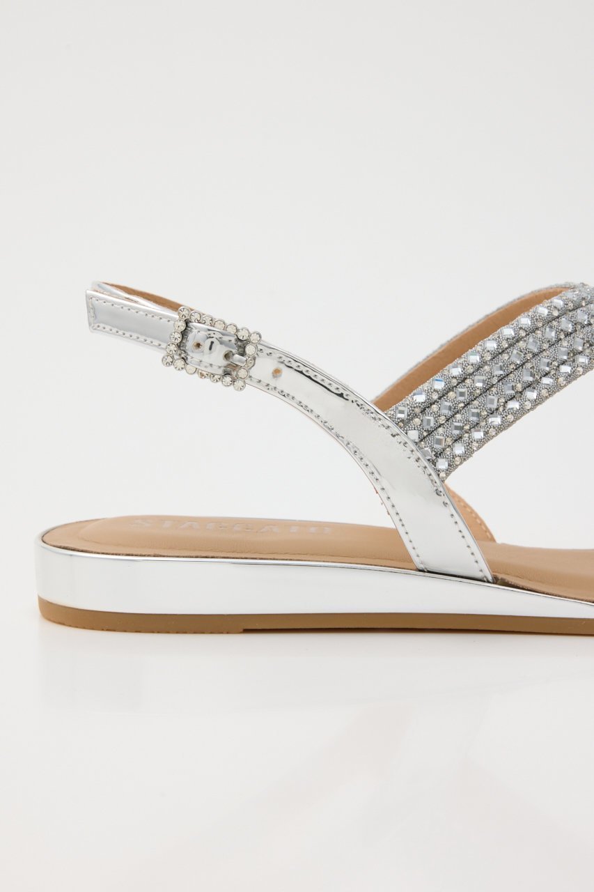 【スタッカート/STACCATO】のパトラクロスフラットサンダル 人気、トレンドファッション・服の通販 founy(ファニー) 　ファッション　Fashion　レディースファッション　Fashion for Women　クッション　Cushion, Throw Pillow　サンダル　Sandals, Summer Shoes　ストーン　Stone, Gem-Like　other-6|ID: prp329100004506153 ipo3291000000034939317