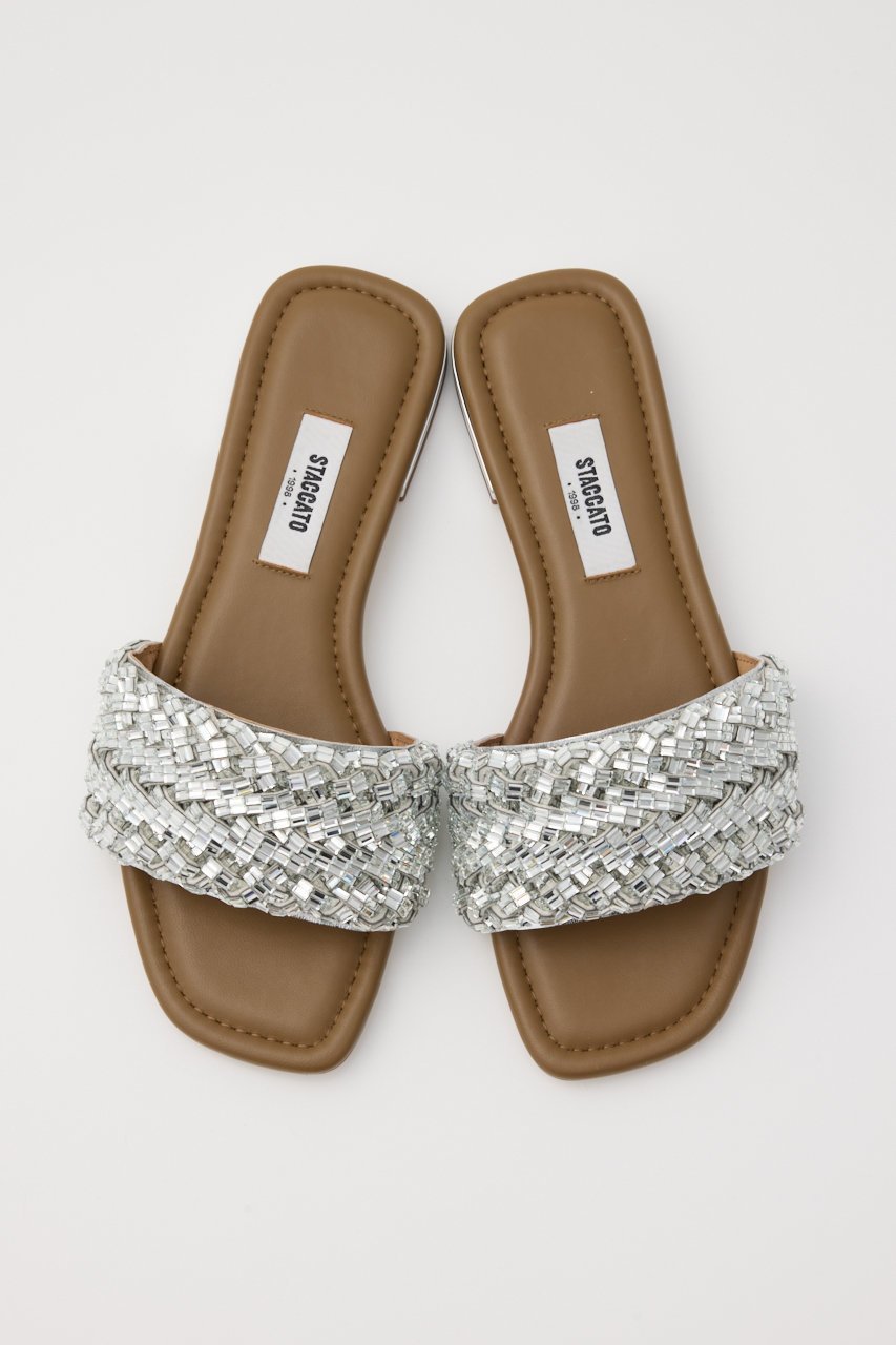 【スタッカート/STACCATO】のパラオベルトフラットサンダル 人気、トレンドファッション・服の通販 founy(ファニー) 　ファッション　Fashion　レディースファッション　Fashion for Women　ベルト&ウエストマーク　Belts & Waist Accessories　サンダル　Sandals, Summer Shoes　シルバー　Silver, Metallic Silver　スクエア　Square, Square Shape　ストーン　Stone, Gem-Like　other-3|ID: prp329100004506159 ipo3291000000034939275