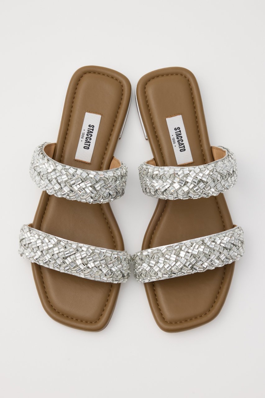 【スタッカート/STACCATO】のパラオWベルトフラットサンダル 人気、トレンドファッション・服の通販 founy(ファニー) 　ファッション　Fashion　レディースファッション　Fashion for Women　ベルト&ウエストマーク　Belts & Waist Accessories　サンダル　Sandals, Summer Shoes　シルバー　Silver, Metallic Silver　スクエア　Square, Square Shape　ストーン　Stone, Gem-Like　ダブル　Double, Double-Breasted　フラット　Flat, Flat Shoes　other-3|ID: prp329100004506160 ipo3291000000035540359