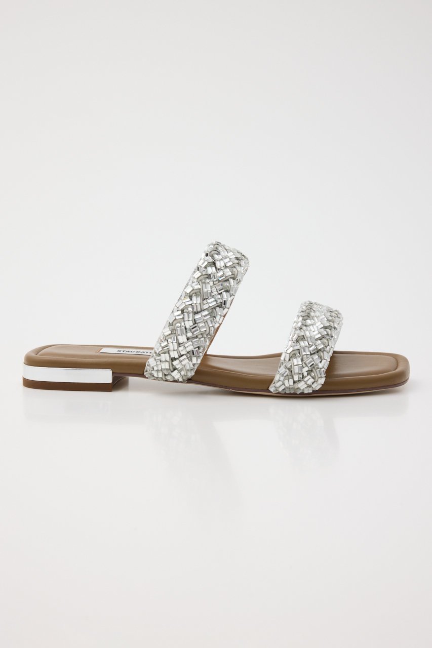 【スタッカート/STACCATO】のパラオWベルトフラットサンダル 人気、トレンドファッション・服の通販 founy(ファニー) 　ファッション　Fashion　レディースファッション　Fashion for Women　ベルト&ウエストマーク　Belts & Waist Accessories　サンダル　Sandals, Summer Shoes　シルバー　Silver, Metallic Silver　スクエア　Square, Square Shape　ストーン　Stone, Gem-Like　ダブル　Double, Double-Breasted　フラット　Flat, Flat Shoes　other-4|ID: prp329100004506160 ipo3291000000035540360