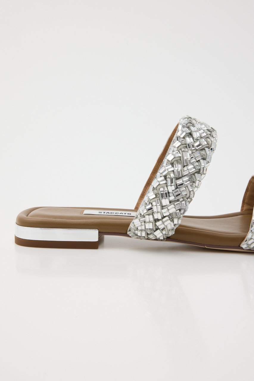 【スタッカート/STACCATO】のパラオWベルトフラットサンダル 人気、トレンドファッション・服の通販 founy(ファニー) 　ファッション　Fashion　レディースファッション　Fashion for Women　ベルト&ウエストマーク　Belts & Waist Accessories　サンダル　Sandals, Summer Shoes　シルバー　Silver, Metallic Silver　スクエア　Square, Square Shape　ストーン　Stone, Gem-Like　ダブル　Double, Double-Breasted　フラット　Flat, Flat Shoes　other-6|ID: prp329100004506160 ipo3291000000035540365