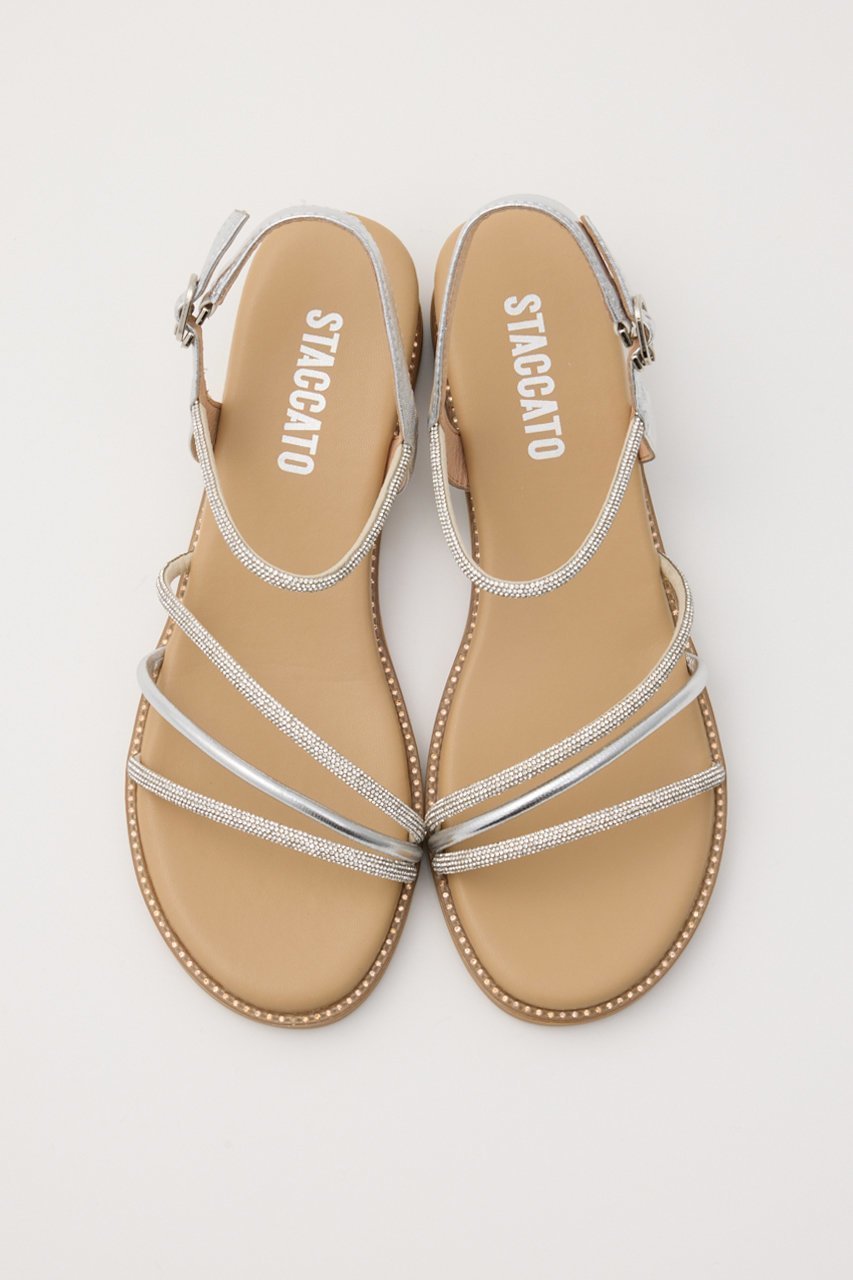 【スタッカート/STACCATO】のプルスコードストラップシャイニーフラットサンダル 人気、トレンドファッション・服の通販 founy(ファニー) 　ファッション　Fashion　レディースファッション　WOMEN　サンダル　Sandals　ジュエリー　Jewelry　ストーン　Stone　フラット　Flat　ラグジュアリー　Luxury　人気　Popularity　夏　Summer　other-3|ID: prp329100004506162 ipo3291000000031804453
