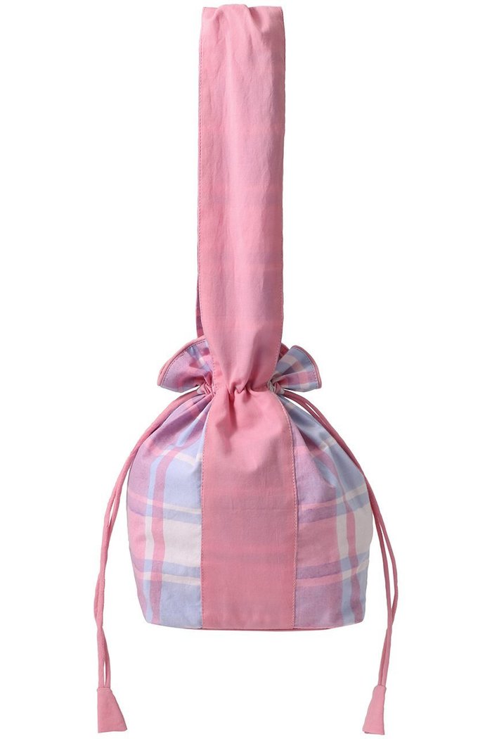 【エスゼット ブロックプリント/SZ Blockprints】の【ELLESHOP限定】TARTAN ダンプリングバッグ インテリア・キッズ・メンズ・レディースファッション・服の通販 founy(ファニー) https://founy.com/ ファッション Fashion レディースファッション Fashion for Women バッグ Bags ドローストリング Drawstring, Pull Cord ブロック Block, Solid Block Pattern プリント Print, Printed Pattern ラップ Wrap, Wrap Design エレガント 上品 Elegant 別注 Limited Edition, Custom Order 巾着 Drawstring Bag, Kinchaku |ID: prp329100004507779 ipo3291000000035691709