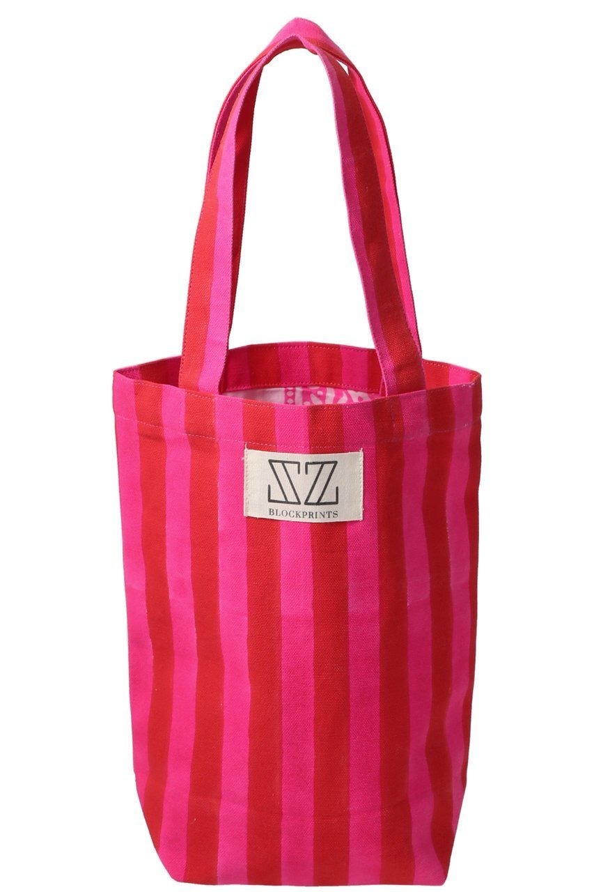 【エスゼット ブロックプリント/SZ Blockprints】のLUNCH TOTE トートバッグ インテリア・キッズ・メンズ・レディースファッション・服の通販 founy(ファニー) 　ファッション　Fashion　レディースファッション　Fashion for Women　バッグ　Bags　レッド(STRIPE)|ID: prp329100004507784 ipo3291000000036926527