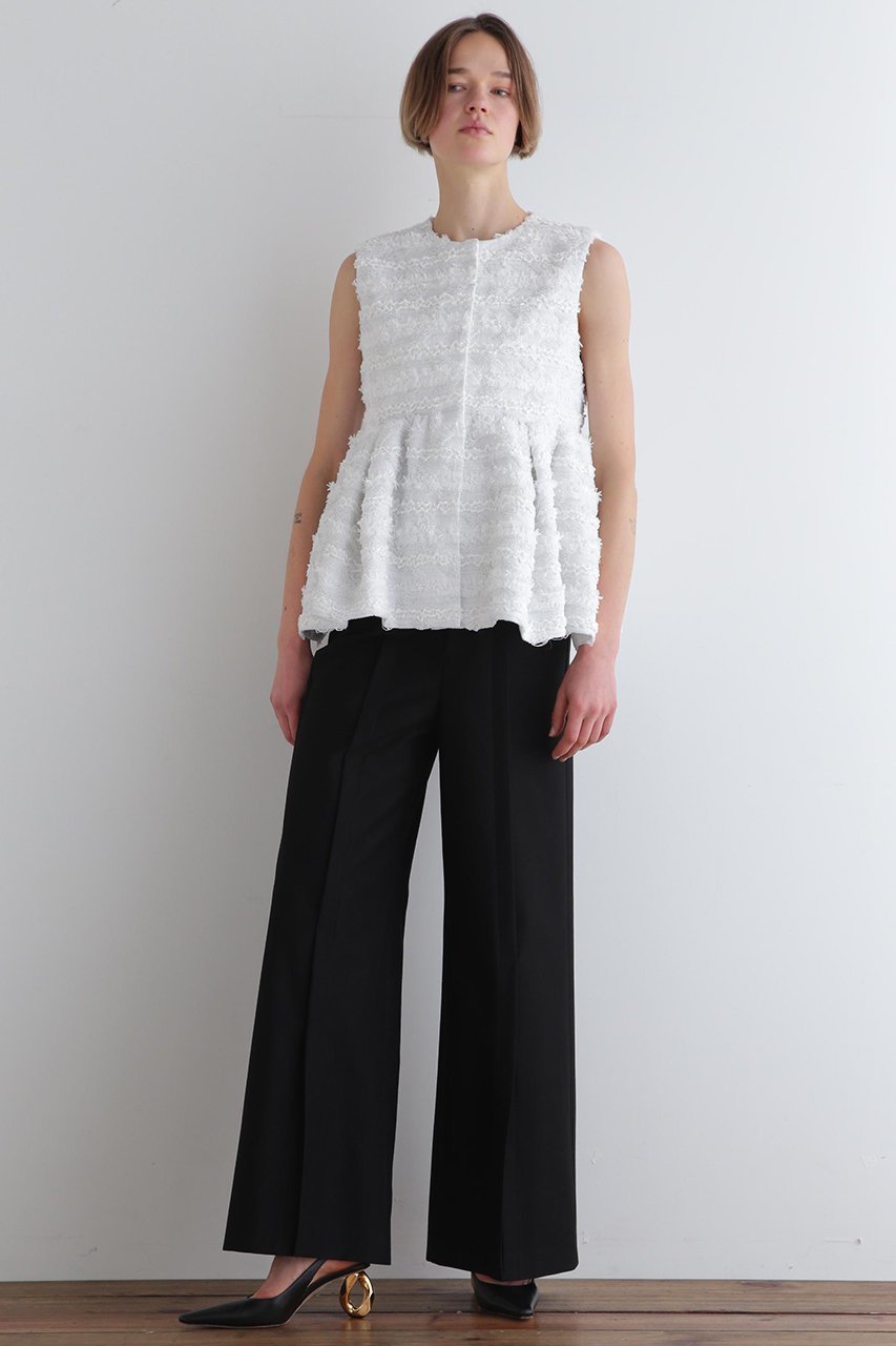 【ル フィル/LE PHIL】のMALHIA KENTフレアジレ 人気、トレンドファッション・服の通販 founy(ファニー) 　ファッション　Fashion　レディースファッション　Fashion for Women　アウター　Coat / Outerwear Collection　レディースジャケット・軽アウター　Jackets　エレガント 上品　Elegant　カットソー　Cut and Sewn Top　シンプル　Simple, Minimal　ジャカード／ジャガード　Jacquard, Woven Pattern　ジャケット　Jacket, Outerwear　スタンダード　Standard, Basic　ツイード　Twill, Twill Weave　デニム　Denim, Jeans Material　ベスト　Vest, Waistcoat　ペプラム　Peplum, Flared Hem　ボーダー　Border, Stripe　リュクス　Luxury, Elegant, High-End, Chic　other-2|ID: prp329100004507790 ipo3291000000032964746