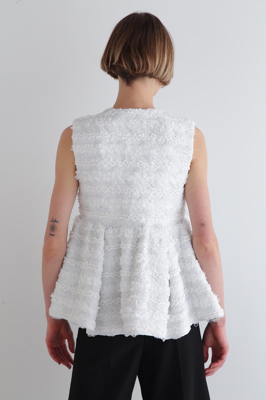 【ル フィル/LE PHIL】のMALHIA KENTフレアジレ 人気、トレンドファッション・服の通販 founy(ファニー) 　ファッション　Fashion　レディースファッション　Fashion for Women　アウター　Coat / Outerwear Collection　レディースジャケット・軽アウター　Jackets　エレガント 上品　Elegant　カットソー　Cut and Sewn Top　シンプル　Simple, Minimal　ジャカード／ジャガード　Jacquard, Woven Pattern　ジャケット　Jacket, Outerwear　スタンダード　Standard, Basic　ツイード　Twill, Twill Weave　デニム　Denim, Jeans Material　ベスト　Vest, Waistcoat　ペプラム　Peplum, Flared Hem　ボーダー　Border, Stripe　リュクス　Luxury, Elegant, High-End, Chic　other-4|ID: prp329100004507790 ipo3291000000032964752