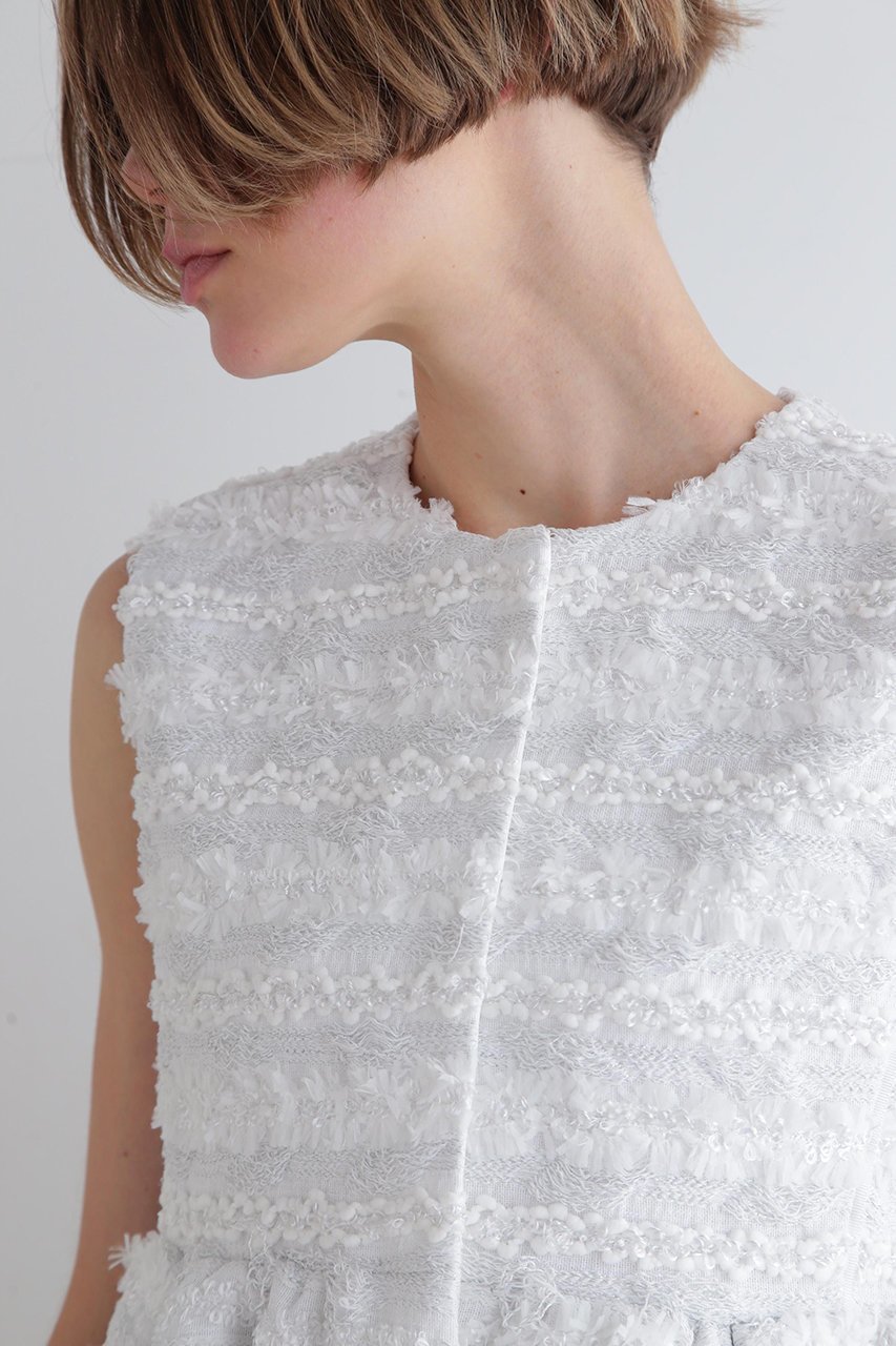 【ル フィル/LE PHIL】のMALHIA KENTフレアジレ 人気、トレンドファッション・服の通販 founy(ファニー) 　ファッション　Fashion　レディースファッション　Fashion for Women　アウター　Coat / Outerwear Collection　レディースジャケット・軽アウター　Jackets　エレガント 上品　Elegant　カットソー　Cut and Sewn Top　シンプル　Simple, Minimal　ジャカード／ジャガード　Jacquard, Woven Pattern　ジャケット　Jacket, Outerwear　スタンダード　Standard, Basic　ツイード　Twill, Twill Weave　デニム　Denim, Jeans Material　ベスト　Vest, Waistcoat　ペプラム　Peplum, Flared Hem　ボーダー　Border, Stripe　リュクス　Luxury, Elegant, High-End, Chic　other-5|ID: prp329100004507790 ipo3291000000032964756