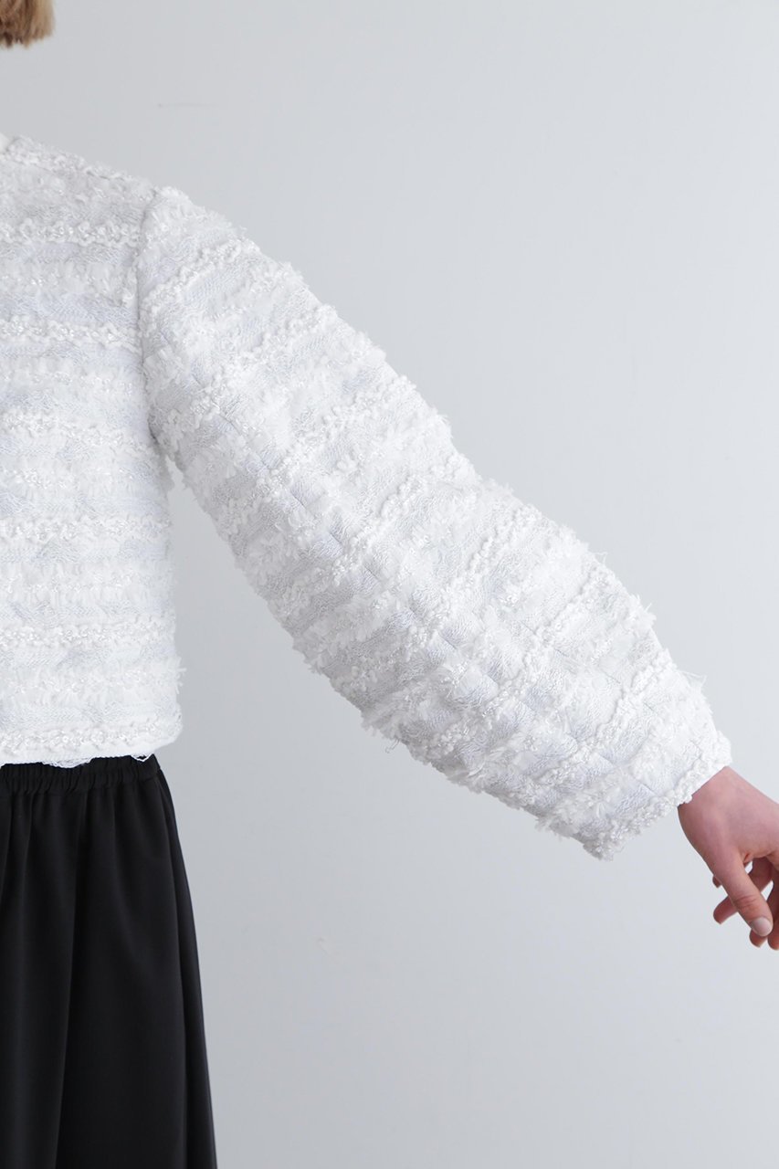 【ル フィル/LE PHIL】のMALHIA KENTジャケット 人気、トレンドファッション・服の通販 founy(ファニー) 　ファッション　Fashion　レディースファッション　Fashion for Women　アウター　Coat / Outerwear Collection　レディースジャケット・軽アウター　Jackets　エレガント 上品　Elegant　オケージョン　Occasion Wear　ショート　Short, Short Length　シンプル　Simple, Minimal　ジャカード／ジャガード　Jacquard, Woven Pattern　ジャケット　Jacket, Outerwear　スタンダード　Standard, Basic　スリーブ　Sleeve, Long Sleeve / Short Sleeve　ツイード　Twill, Twill Weave　バランス　Balance, Style Balance　フォルム　Silhouette, Form　ボーダー　Border, Stripe　other-6|ID: prp329100004507791 ipo3291000000032964797