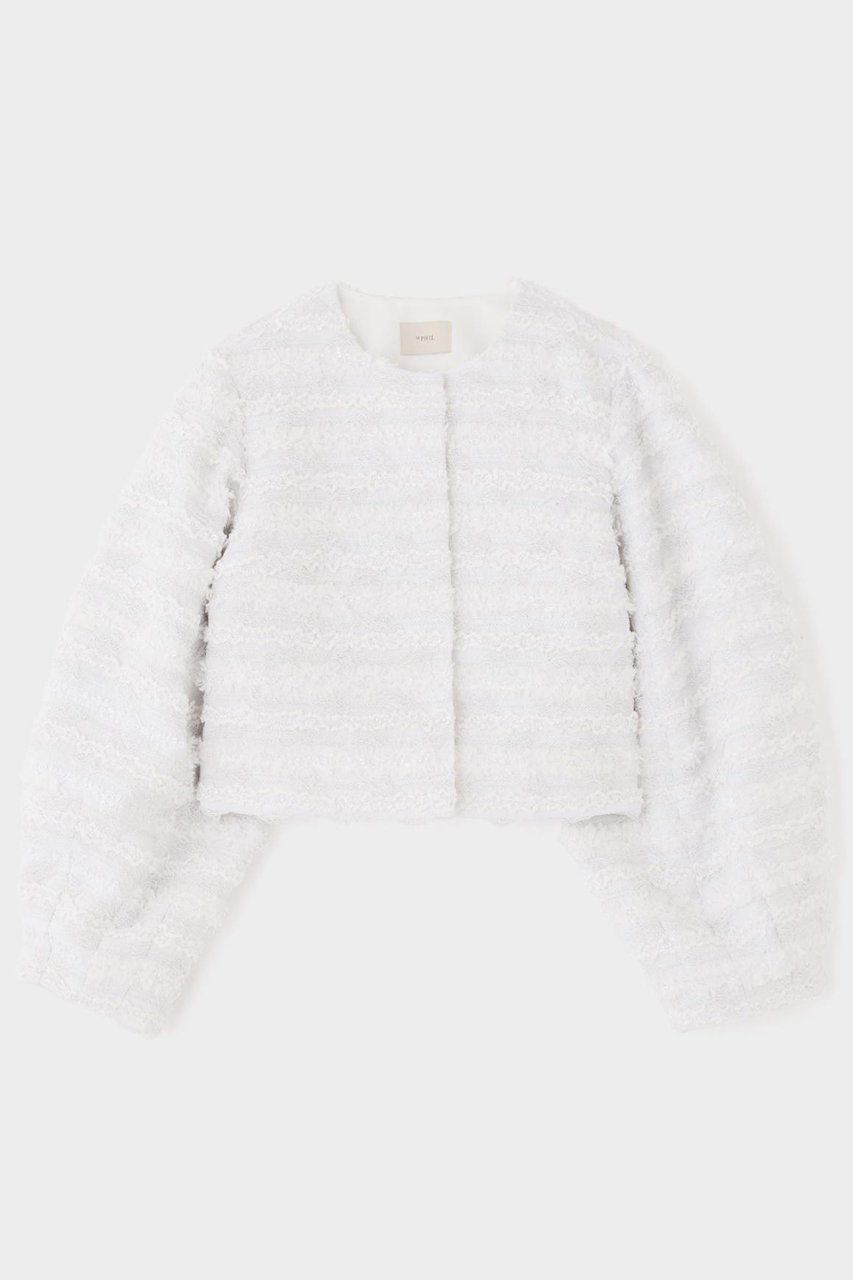 【ル フィル/LE PHIL】のMALHIA KENTジャケット 人気、トレンドファッション・服の通販 founy(ファニー) 　ファッション　Fashion　レディースファッション　Fashion for Women　アウター　Coat / Outerwear Collection　レディースジャケット・軽アウター　Jackets　エレガント 上品　Elegant　オケージョン　Occasion Wear　ショート　Short, Short Length　シンプル　Simple, Minimal　ジャカード／ジャガード　Jacquard, Woven Pattern　ジャケット　Jacket, Outerwear　スタンダード　Standard, Basic　スリーブ　Sleeve, Long Sleeve / Short Sleeve　ツイード　Twill, Twill Weave　バランス　Balance, Style Balance　フォルム　Silhouette, Form　ボーダー　Border, Stripe　other-7|ID: prp329100004507791 ipo3291000000032964801