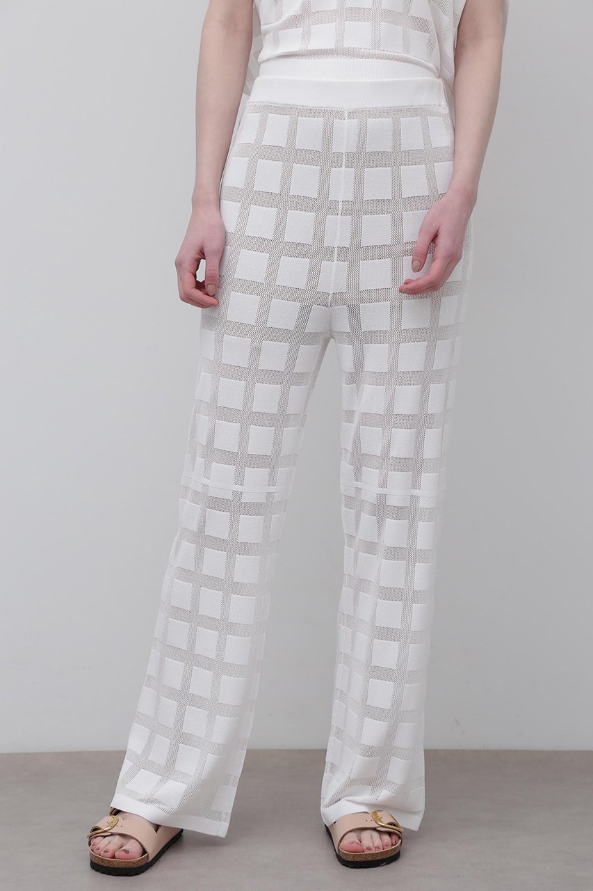 【アドーア/ADORE】のアイレットドライニットパンツ 大人の最旬トレンドファッション＆コーディネート founy(ファウニー) 　ファッション　Fashion　レディースファッション　Fashion for Women　パンツ　Pants & Trousers　スクエア　Square, Square Shape　ストレッチ　Stretch, Stretchy Fabric　ストレート　Straight, Straight Cut　ドレス　Dress, One-Piece　モチーフ　Motif, Design Theme　other-4|ID: prp329100004507792 ipo3291000000036891718