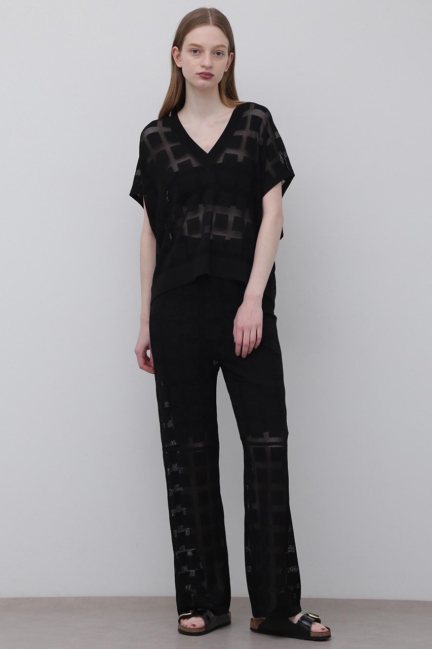 【アドーア/ADORE】のメタリックニットパンツ インテリア・キッズ・メンズ・レディースファッション・服の通販 founy(ファニー) 　ファッション　Fashion　レディースファッション　Fashion for Women　パンツ　Pants & Trousers　おすすめ　Recommended / Our Picks　シアー　Sheer, See-Through　シンプル　Simple, Minimal　スタンダード　Standard, Basic　ストレート　Straight, Straight Cut　ドレス　Dress, One-Piece　メタリック　Metallic, Shiny Finish　ブラック|ID: prp329100004507793 ipo3291000000035398791