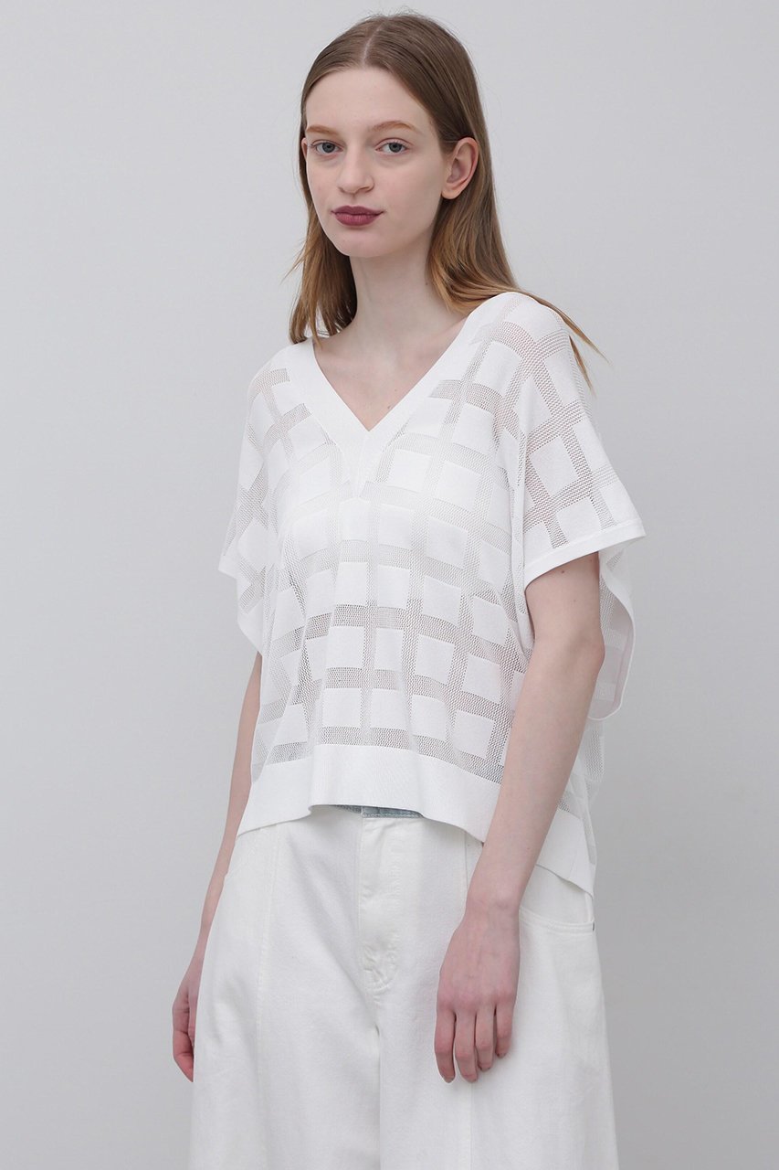 【アドーア/ADORE】のアイレットドライニット インテリア・キッズ・メンズ・レディースファッション・服の通販 founy(ファニー) 　ファッション　Fashion　レディースファッション　Fashion for Women　トップス・カットソー　Cut & Sew Tops　ニット　Knit Tops & Sweaters　カジュアルプルオーバー・ニットトップス　Pullovers & Knit Tops / Casual Pullovers　キャミ　Camisole, Cami Top　スクエア　Square, Square Shape　スタンダード　Standard, Basic　ストレッチ　Stretch, Stretchy Fabric　モチーフ　Motif, Design Theme　ホワイト|ID: prp329100004507795 ipo3291000000032948178