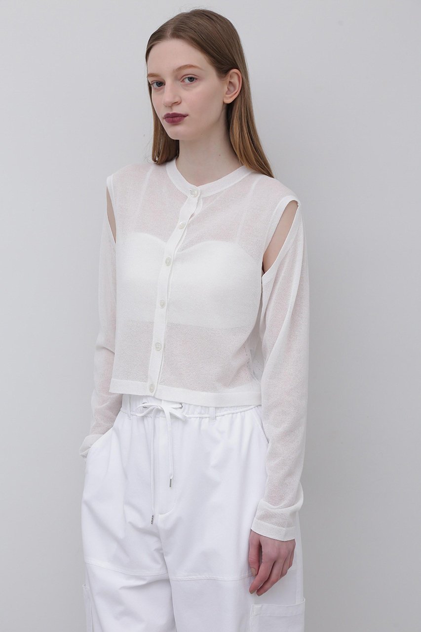 【アドーア/ADORE】のドライタッチコットンカーディガン 人気、トレンドファッション・服の通販 founy(ファニー) 　ファッション　Fashion　レディースファッション　WOMEN　トップス・カットソー　Tops/Tshirt　ニット　Knit Tops　カーディガン　Cardigans　プルオーバー　Pullover　アイレット　Eyelet　カーディガン　Cardigan　シアー　Sheer　スタンダード　Standard　other-2|ID: prp329100004507798 ipo3291000000032273062