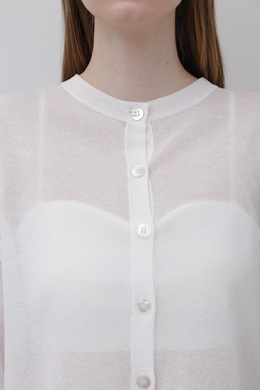 【アドーア/ADORE】のドライタッチコットンカーディガン 人気、トレンドファッション・服の通販 founy(ファニー) 　ファッション　Fashion　レディースファッション　WOMEN　トップス・カットソー　Tops/Tshirt　ニット　Knit Tops　カーディガン　Cardigans　プルオーバー　Pullover　アイレット　Eyelet　カーディガン　Cardigan　シアー　Sheer　スタンダード　Standard　other-6|ID: prp329100004507798 ipo3291000000032273066