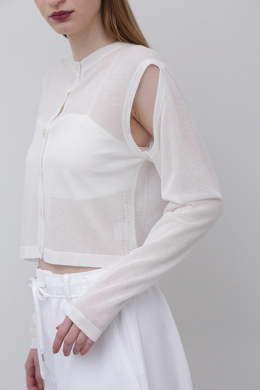 【アドーア/ADORE】のドライタッチコットンカーディガン 人気、トレンドファッション・服の通販 founy(ファニー) 　ファッション　Fashion　レディースファッション　WOMEN　トップス・カットソー　Tops/Tshirt　ニット　Knit Tops　カーディガン　Cardigans　プルオーバー　Pullover　アイレット　Eyelet　カーディガン　Cardigan　シアー　Sheer　スタンダード　Standard　other-7|ID: prp329100004507798 ipo3291000000032273067