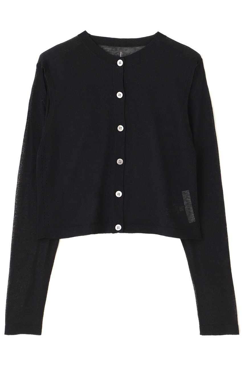 【アドーア/ADORE】のドライタッチコットンカーディガン インテリア・キッズ・メンズ・レディースファッション・服の通販 founy(ファニー) 　ファッション　Fashion　レディースファッション　Fashion for Women　トップス・カットソー　Cut & Sew Tops　ニット　Knit Tops & Sweaters　カーディガン・羽織り　Layered Style Cardigans　アイレット　Eyelet Lace　カーディガン　Cardigan, Knitwear　シアー　Sheer, See-Through　スタンダード　Standard, Basic　ブラック|ID: prp329100004507798 ipo3291000000035398746