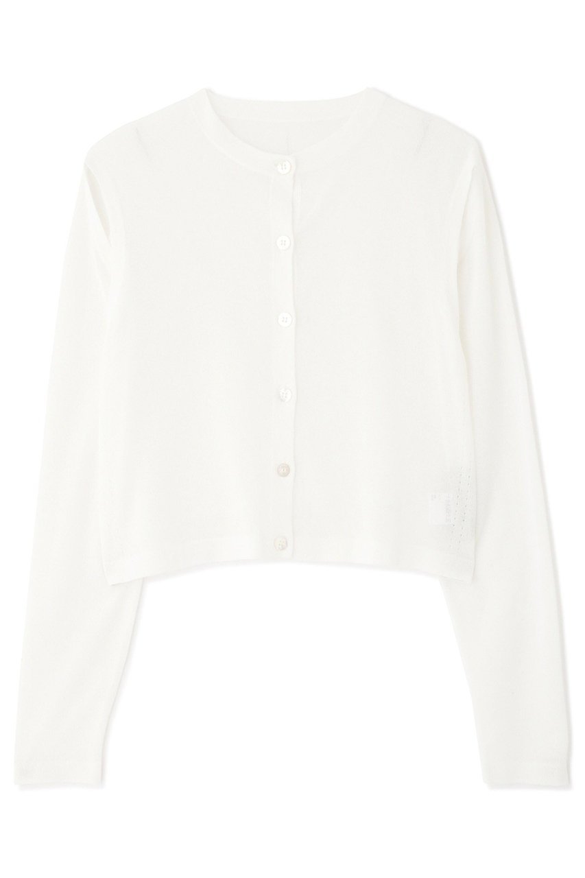 【アドーア/ADORE】のドライタッチコットンカーディガン インテリア・キッズ・メンズ・レディースファッション・服の通販 founy(ファニー) 　ファッション　Fashion　レディースファッション　Fashion for Women　トップス・カットソー　Cut & Sew Tops　ニット　Knit Tops & Sweaters　カーディガン・羽織り　Layered Style Cardigans　アイレット　Eyelet Lace　カーディガン　Cardigan, Knitwear　シアー　Sheer, See-Through　スタンダード　Standard, Basic　ホワイト|ID: prp329100004507798 ipo3291000000035398747