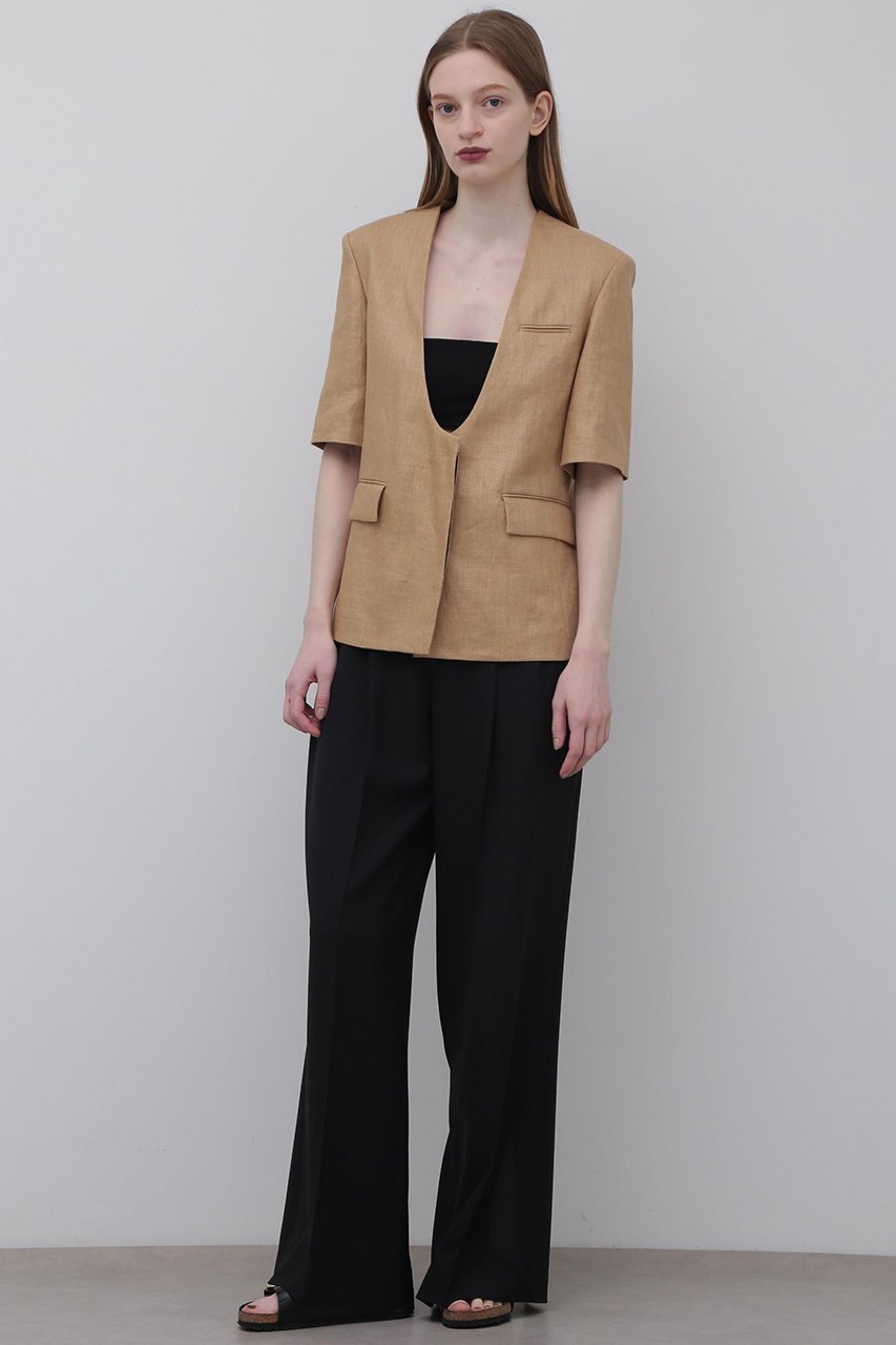 【アドーア/ADORE】の麻オックスジャケット 人気、トレンドファッション・服の通販 founy(ファニー) 　ファッション　Fashion　レディースファッション　Fashion for Women　アウター　Coat / Outerwear Collection　レディースジャケット・軽アウター　Jackets　オックス　Oxford Fabric　ショート　Short, Short Length　ジャケット　Jacket, Outerwear　スタンダード　Standard, Basic　スリーブ　Sleeve, Long Sleeve / Short Sleeve　トレンド　Trend, Trending Now　パターン　Pattern, Design Print　フロント　Front, Front Design　other-3|ID: prp329100004507802 ipo3291000000032965038