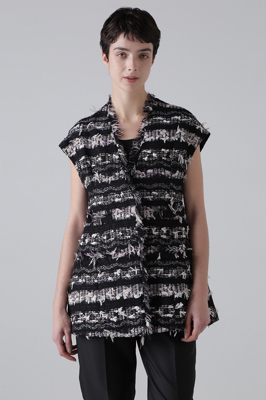 【アドーア/ADORE】のヘイジーサクラツィードジレ 人気、トレンドファッション・服の通販 founy(ファニー) 　ファッション　Fashion　レディースファッション　Fashion for Women　アウター　Coat / Outerwear Collection　レディースジャケット・軽アウター　Jackets　エレガント 上品　Elegant　シルク　Silk, 100% Silk　ジャケット　Jacket, Outerwear　ツイード／ツィード　Choker, Choker Necklace　フィット　Fit, Slim Fit　フォルム　Silhouette, Form　フランス　France, French　ポケット　Pocket, Pocket Detail　 other-1|ID: prp329100004507804 ipo3291000000032965082