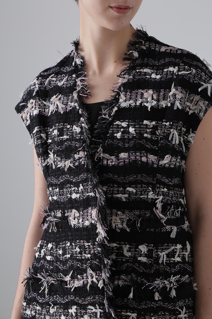 【アドーア/ADORE】のヘイジーサクラツィードジレ 人気、トレンドファッション・服の通販 founy(ファニー) 　ファッション　Fashion　レディースファッション　Fashion for Women　アウター　Coat / Outerwear Collection　レディースジャケット・軽アウター　Jackets　エレガント 上品　Elegant　シルク　Silk, 100% Silk　ジャケット　Jacket, Outerwear　ツイード／ツィード　Choker, Choker Necklace　フィット　Fit, Slim Fit　フォルム　Silhouette, Form　フランス　France, French　ポケット　Pocket, Pocket Detail　other-6|ID: prp329100004507804 ipo3291000000032965104