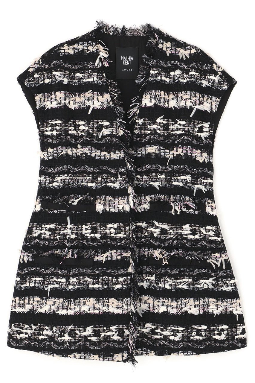 【アドーア/ADORE】のヘイジーサクラツィードジレ 人気、トレンドファッション・服の通販 founy(ファニー) 　ファッション　Fashion　レディースファッション　Fashion for Women　アウター　Coat / Outerwear Collection　レディースジャケット・軽アウター　Jackets　エレガント 上品　Elegant　シルク　Silk, 100% Silk　ジャケット　Jacket, Outerwear　ツイード／ツィード　Choker, Choker Necklace　フィット　Fit, Slim Fit　フォルム　Silhouette, Form　フランス　France, French　ベスト　Vest, Waistcoat　ポケット　Pocket, Pocket Detail　other-2|ID: prp329100004507804 ipo3291000000036061247