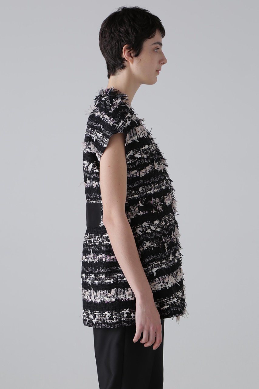 【アドーア/ADORE】のヘイジーサクラツィードジレ 人気、トレンドファッション・服の通販 founy(ファニー) 　ファッション　Fashion　レディースファッション　Fashion for Women　アウター　Coat / Outerwear Collection　レディースジャケット・軽アウター　Jackets　エレガント 上品　Elegant　シルク　Silk, 100% Silk　ジャケット　Jacket, Outerwear　ツイード／ツィード　Choker, Choker Necklace　フィット　Fit, Slim Fit　フォルム　Silhouette, Form　フランス　France, French　ベスト　Vest, Waistcoat　ポケット　Pocket, Pocket Detail　other-4|ID: prp329100004507804 ipo3291000000036061249