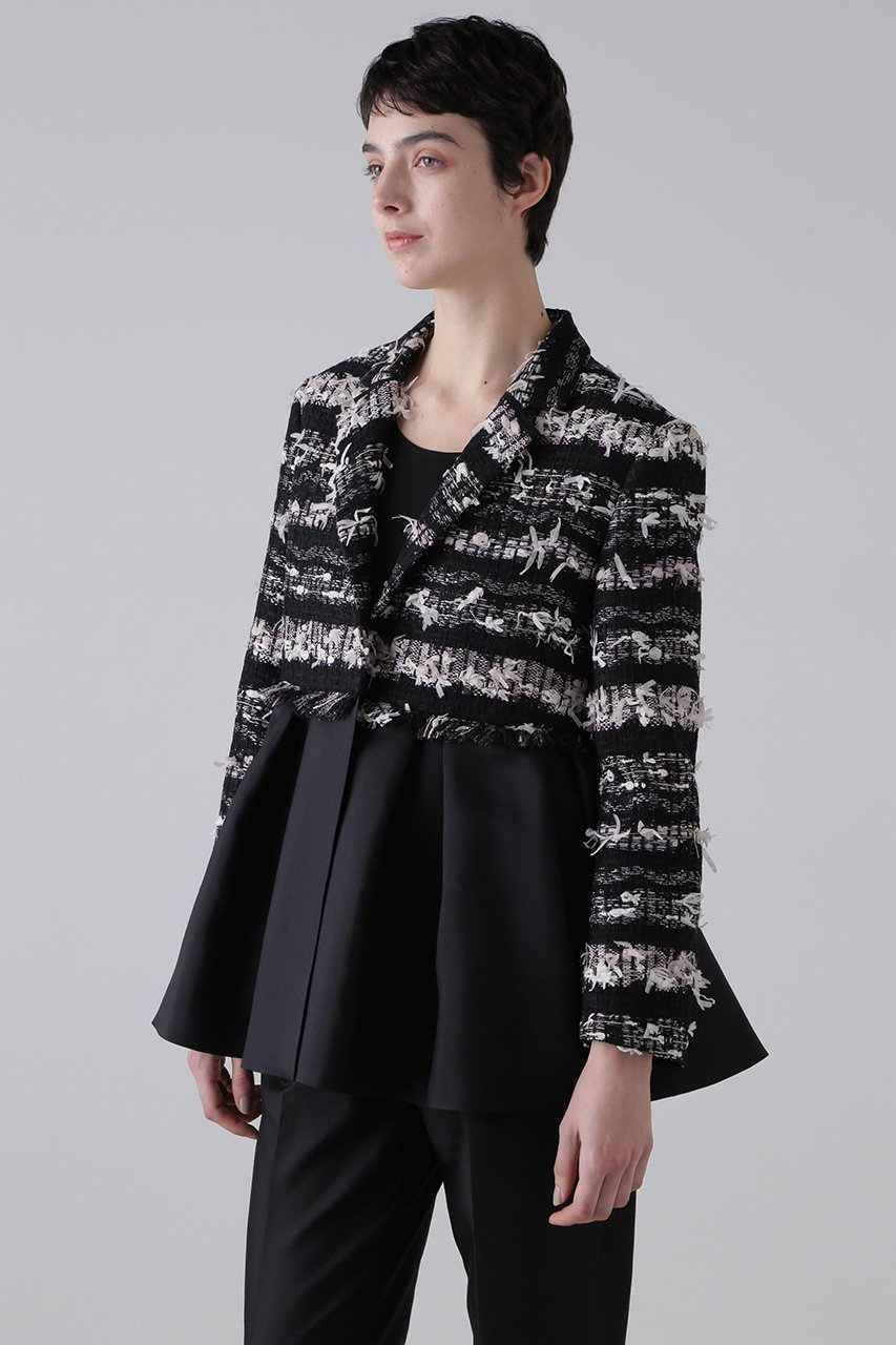 【アドーア/ADORE】のヘイジーサクラツィードジャケット インテリア・キッズ・メンズ・レディースファッション・服の通販 founy(ファニー) 　ファッション　Fashion　レディースファッション　Fashion for Women　アウター　Coat / Outerwear Collection　レディースジャケット・軽アウター　Jackets　シルク　Silk, 100% Silk　ジャケット　Jacket, Outerwear　ツイード／ツィード　Choker, Choker Necklace　テーラード　Tailored, Tailored Fit　バランス　Balance, Style Balance　フェミニン　Feminine, Girly　フランス　France, French　ペプラム　Peplum, Flared Hem　エレガント 上品　Elegant　ブラック|ID: prp329100004507806 ipo3291000000032965122