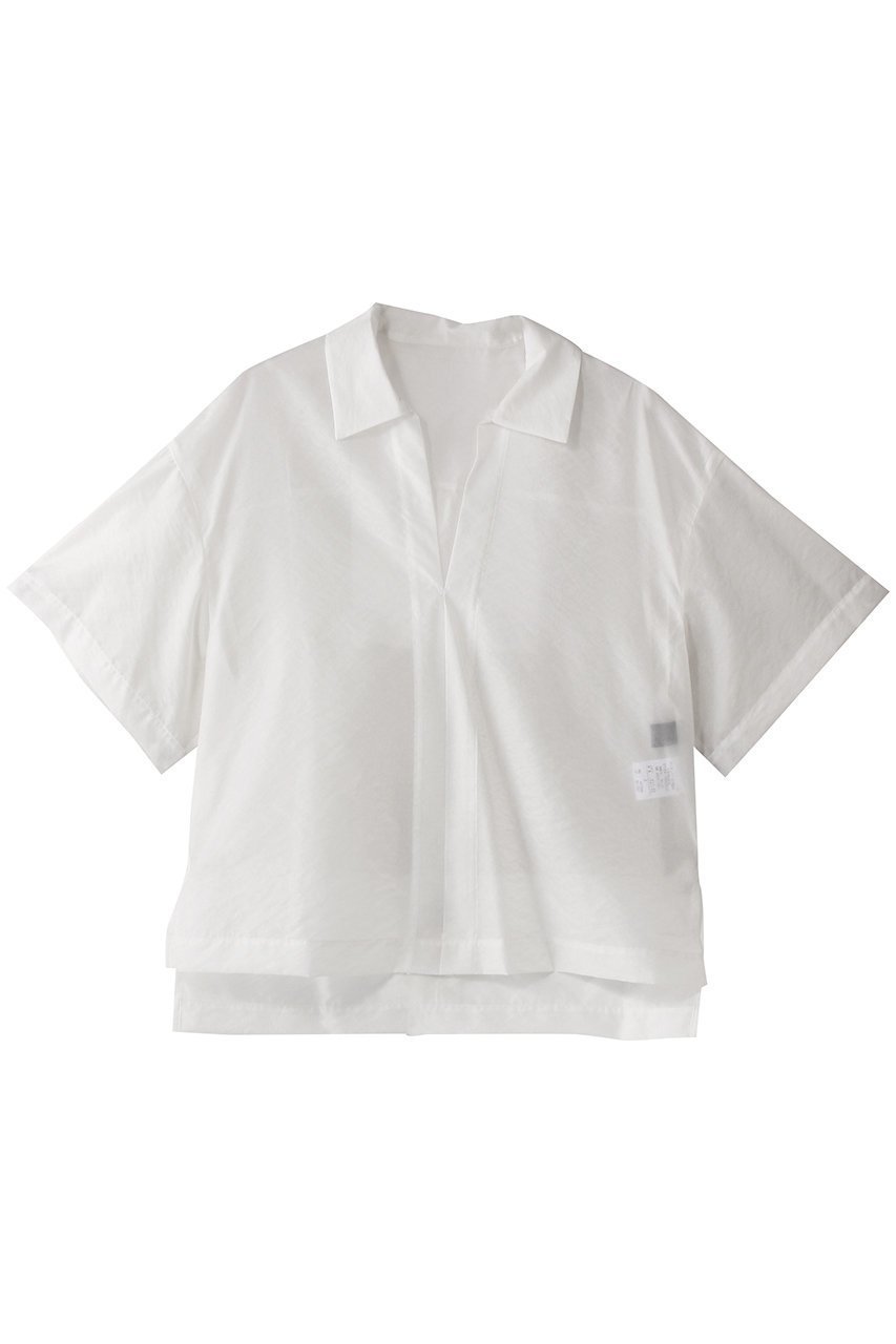 【アンクレイヴ/uncrave】のシアーオーガンジー /ショートシャツ インテリア・キッズ・メンズ・レディースファッション・服の通販 founy(ファニー) 　ファッション　Fashion　レディースファッション　Fashion for Women　トップス・カットソー　Cut & Sew Tops　シャツ・ブラウス・オフィスカジュアル　Elegant Blouses & Button-Ups　インナー　Innerwear　エアリー　Airy Texture　オーガンジー　Organza Fabric　サマー　Summer, Summer Style　シアー　Sheer, See-Through　ショート　Short, Short Length　シンプル　Simple, Minimal　スキッパー　Skipper, Open Collar　スリーブ　Sleeve, Long Sleeve / Short Sleeve　セットアップ　Set-Up, Coordinated Outfit　ドレス　Dress, One-Piece　フレア　Flare, Flared　ブライト　Bright, Shiny　ペプラム　Peplum, Flared Hem　エレガント 上品　Elegant　再入荷　Restock / Back in Stock　オフ|ID: prp329100004507846 ipo3291000000032807725