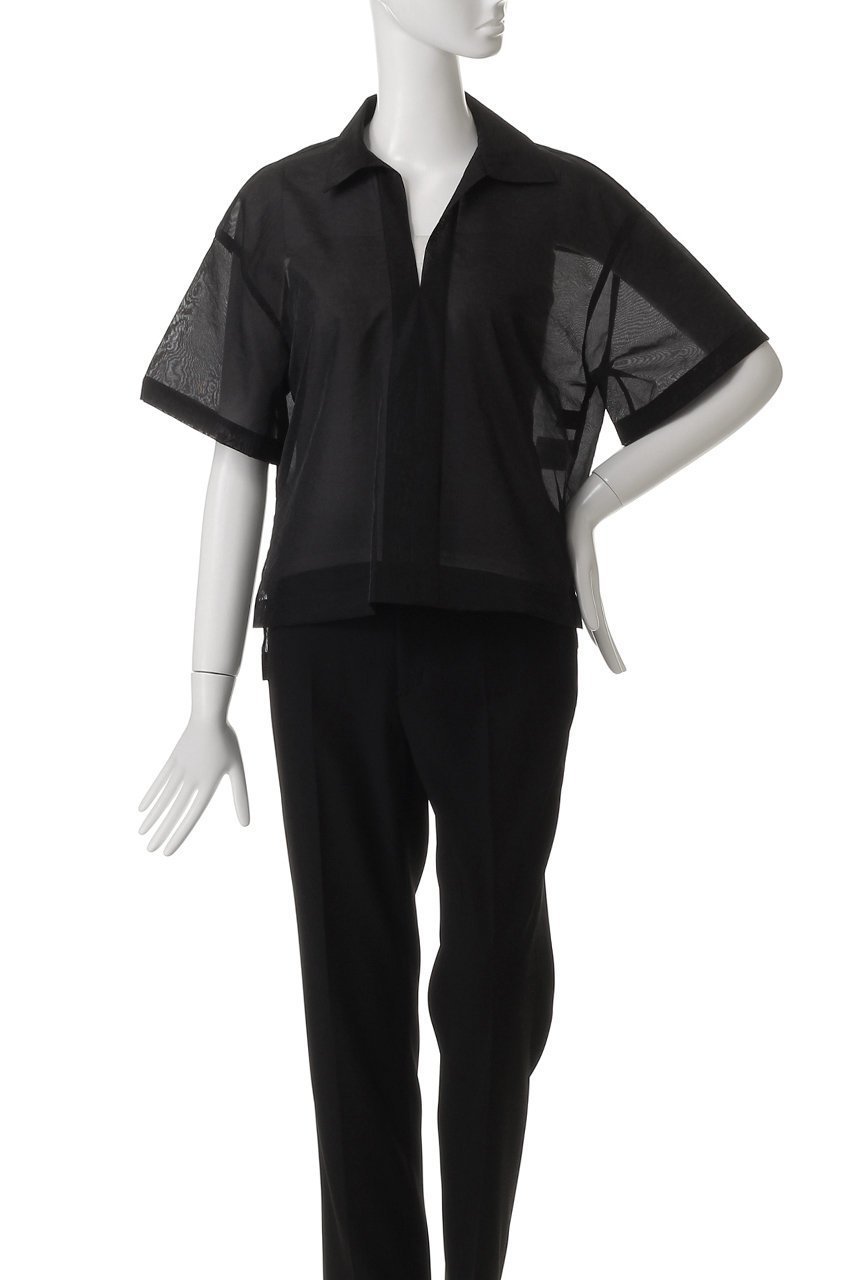 【アンクレイヴ/uncrave】のシアーオーガンジー /ショートシャツ 人気、トレンドファッション・服の通販 founy(ファニー) 　ファッション　Fashion　レディースファッション　Fashion for Women　トップス・カットソー　Cut & Sew Tops　シャツ・ブラウス・オフィスカジュアル　Elegant Blouses & Button-Ups　インナー　Innerwear　エアリー　Airy Texture　オーガンジー　Organza Fabric　サマー　Summer, Summer Style　シアー　Sheer, See-Through　ショート　Short, Short Length　シンプル　Simple, Minimal　スキッパー　Skipper, Open Collar　スリーブ　Sleeve, Long Sleeve / Short Sleeve　セットアップ　Set-Up, Coordinated Outfit　ドレス　Dress, One-Piece　フレア　Flare, Flared　ブライト　Bright, Shiny　ペプラム　Peplum, Flared Hem　エレガント 上品　Elegant　再入荷　Restock / Back in Stock　other-2|ID: prp329100004507846 ipo3291000000032807727