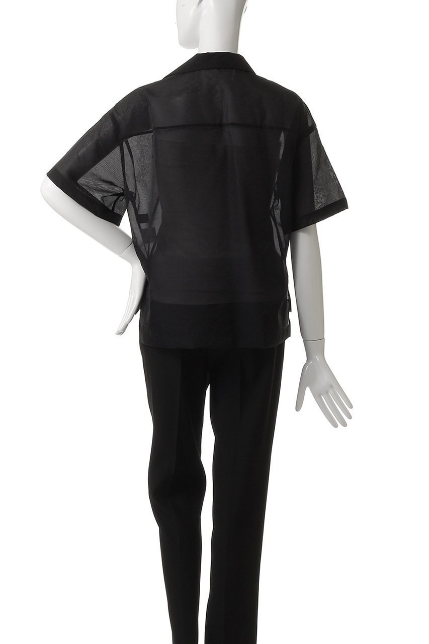 【アンクレイヴ/uncrave】のシアーオーガンジー /ショートシャツ 人気、トレンドファッション・服の通販 founy(ファニー) 　ファッション　Fashion　レディースファッション　Fashion for Women　トップス・カットソー　Cut & Sew Tops　シャツ・ブラウス・オフィスカジュアル　Elegant Blouses & Button-Ups　インナー　Innerwear　エアリー　Airy Texture　オーガンジー　Organza Fabric　サマー　Summer, Summer Style　シアー　Sheer, See-Through　ショート　Short, Short Length　シンプル　Simple, Minimal　スキッパー　Skipper, Open Collar　スリーブ　Sleeve, Long Sleeve / Short Sleeve　セットアップ　Set-Up, Coordinated Outfit　ドレス　Dress, One-Piece　フレア　Flare, Flared　ブライト　Bright, Shiny　ペプラム　Peplum, Flared Hem　エレガント 上品　Elegant　再入荷　Restock / Back in Stock　other-4|ID: prp329100004507846 ipo3291000000032807729