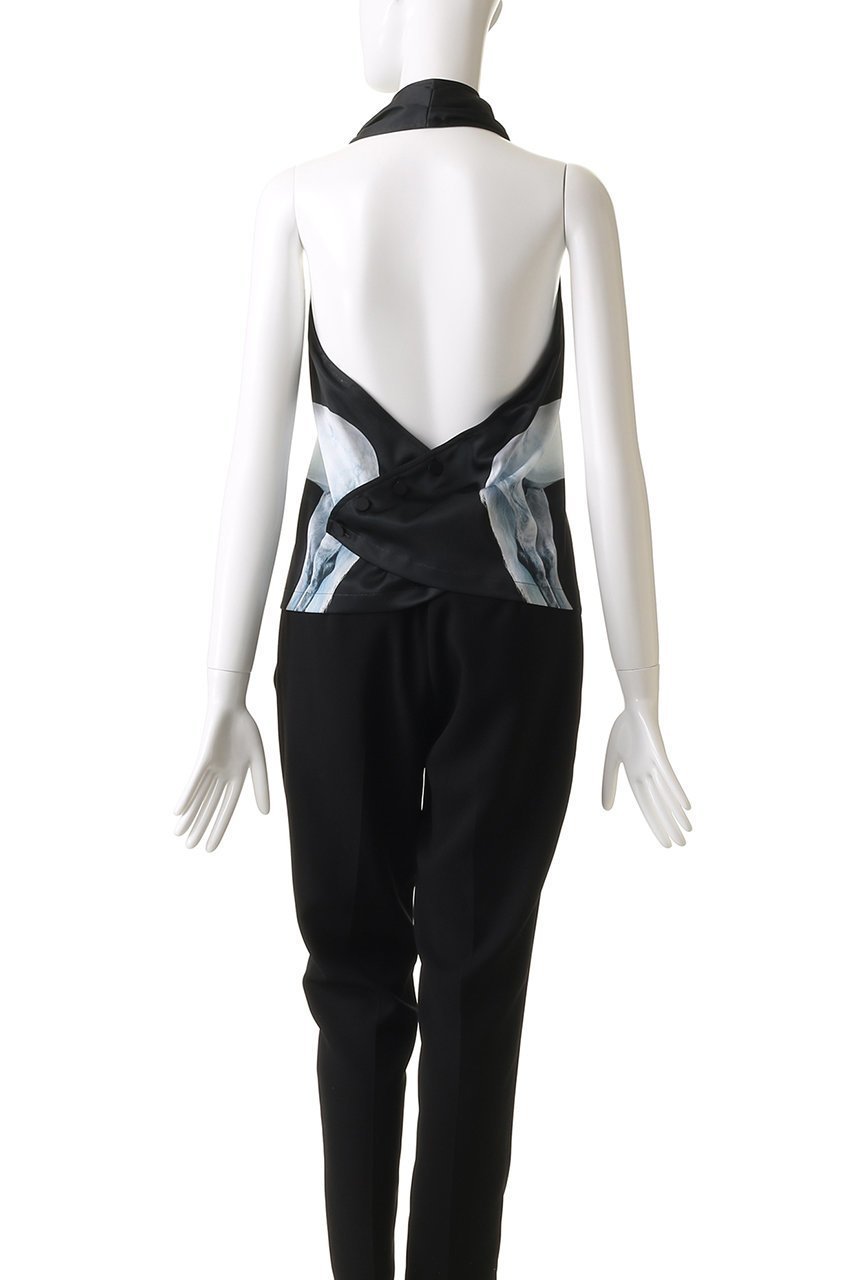 【プランク プロジェクト/PRANK PROJECT】のホースプリントクロスホルタートップ / Horse Print Cloth Halter Top 人気、トレンドファッション・服の通販 founy(ファニー) ファッション Fashion レディースファッション Fashion for Women トップス・カットソー Cut & Sew Tops キャミソール&ノースリーブ Camisoles & Sleeveless Tops シャツ・ブラウス・オフィスカジュアル Elegant Blouses & Button-Ups ロングTシャツ・Tシャツ Longline T-Shirts & Tees カットソー・ベーシックTシャツ Cut-and-Sewn Tops / Stretch Tees & Basics キャミソール Camisole, Spaghetti Strap Top サテン Satin, Glossy Fabric スカーフ Scarf, Neckwear タンク Tank Top, Sleeveless Top プリント Print, Printed Pattern ラップ Wrap, Wrap Design other-5|ID: prp329100004507848 ipo3291000000035837290
