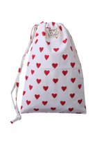 【エスゼット ブロックプリント/SZ Blockprints】のLAUNDRY BAG トラベルポーチ SMALL レッド(HEART)|ID:prp329100004507849