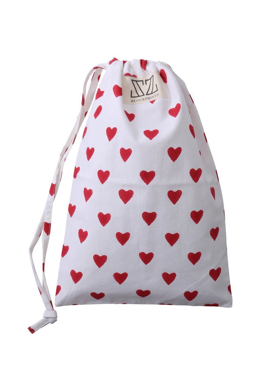 【エスゼット ブロックプリント/SZ Blockprints】のLAUNDRY BAG トラベルポーチ SMALL インテリア・キッズ・メンズ・レディースファッション・服の通販 founy(ファニー) 　ファッション　Fashion　レディースファッション　Fashion for Women　ポーチ&ミニバッグ　Pouches & Mini Bags　トラベル　Travel, Travel Gear　ポーチ　Pouch, Small Case　巾着　Drawstring Bag, Kinchaku　旅行　Travel　レッド(HEART)|ID: prp329100004507849 ipo3291000000036035773