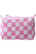 【エスゼット ブロックプリント/SZ Blockprints】のMAKEUP POUCH ポーチ ピンク(CHECK)|ID: prp329100004507853 ipo3291000000035759215