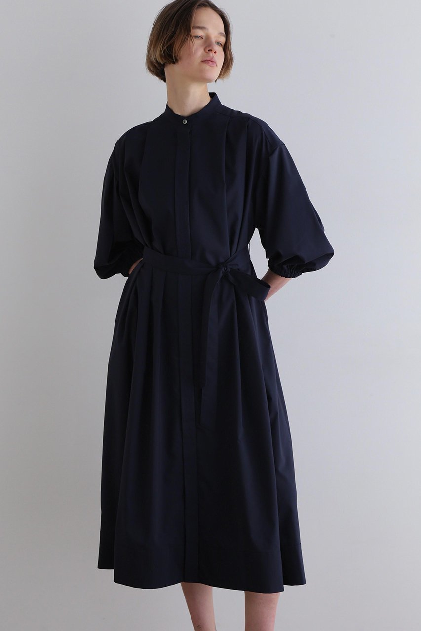 【ル フィル/LE PHIL】のストレッチブロードワンピース インテリア・キッズ・メンズ・レディースファッション・服の通販 founy(ファニー) 　ファッション　Fashion　レディースファッション　Fashion for Women　ワンピース　Dresses　チュニック　Tunic Tops & Dresses　おすすめ　Recommended / Our Picks　ギャザー　Gathered, Ruffled　シンプル　Simple, Minimal　スタンダード　Standard, Basic　ストレッチ　Stretch, Stretchy Fabric　チュニック　Tunic, Long Top　ロング　Long, Long-Length　ビジネス 仕事 通勤　Business / Work / Commuting　ネイビー|ID: prp329100004507855 ipo3291000000032887032