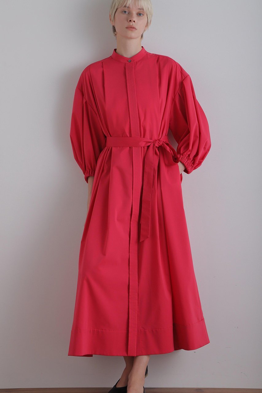 【ル フィル/LE PHIL】のストレッチブロードワンピース インテリア・キッズ・メンズ・レディースファッション・服の通販 founy(ファニー) 　ファッション　Fashion　レディースファッション　Fashion for Women　ワンピース　Dresses　チュニック　Tunic Tops & Dresses　おすすめ　Recommended / Our Picks　ギャザー　Gathered, Ruffled　シンプル　Simple, Minimal　スタンダード　Standard, Basic　ストレッチ　Stretch, Stretchy Fabric　チュニック　Tunic, Long Top　ロング　Long, Long-Length　ビジネス 仕事 通勤　Business / Work / Commuting　レッド|ID: prp329100004507855 ipo3291000000035470350