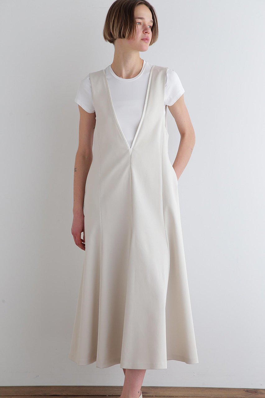 【ル フィル/LE PHIL】のキュプラストレッチワンピース 人気、トレンドファッション・服の通販 founy(ファニー) 　ファッション　Fashion　レディースファッション　Fashion for Women　ワンピース　Dresses　チュニック　Tunic Tops & Dresses　インナー　Innerwear　キュプラ　Cupro, Eco Fabric　クール　Cool, Chic　スタンダード　Standard, Basic　ダブル　Double, Double-Breasted　チュニック　Tunic, Long Top　ドレス　Dress, One-Piece　ノースリーブ　Sleeveless, No-Sleeve　フェミニン　Feminine, Girly　フォルム　Silhouette, Form　マキシ　Maxi, Full Length　ロング　Long, Long-Length　other-3|ID: prp329100004507856 ipo3291000000032887057