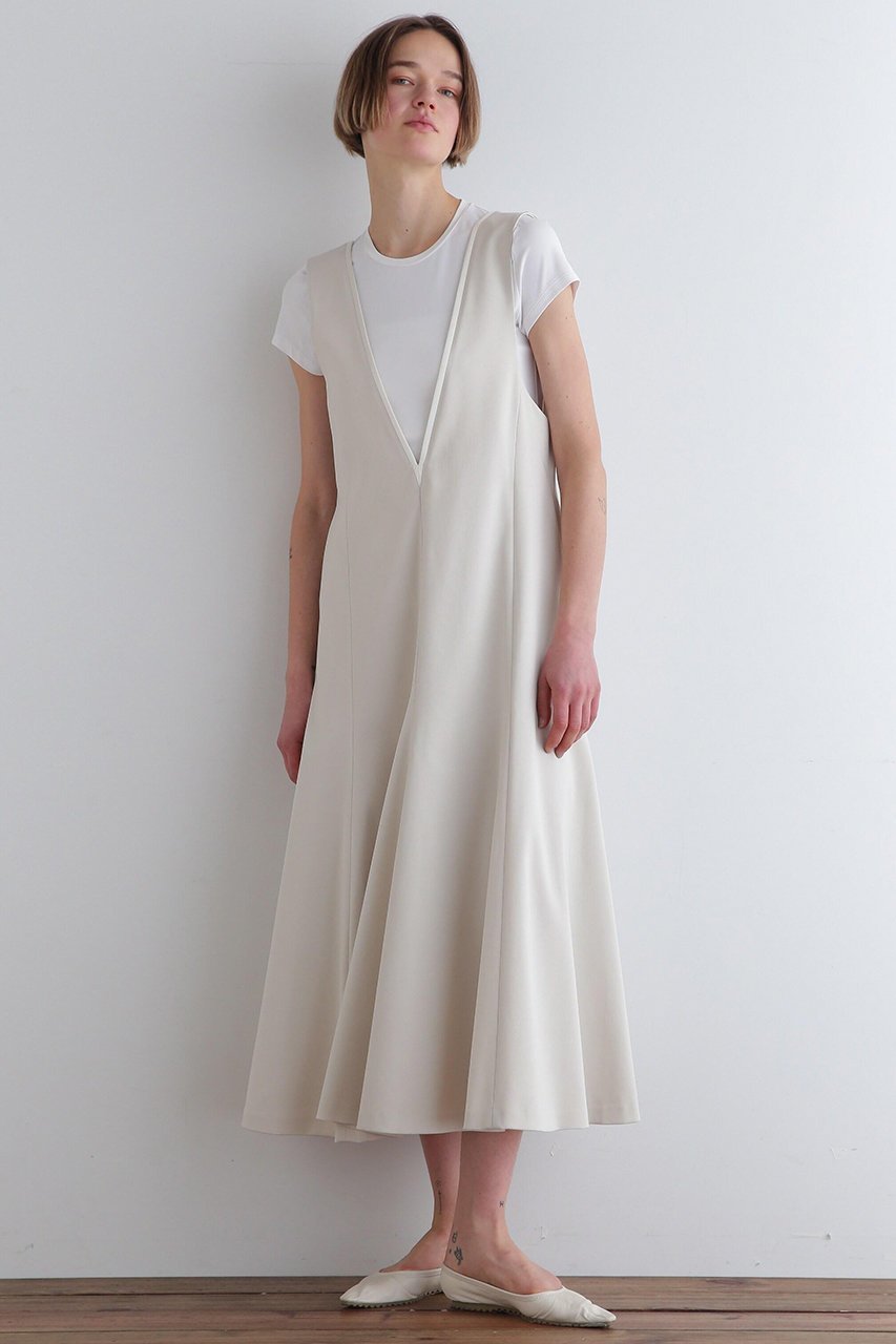 【ル フィル/LE PHIL】のキュプラストレッチワンピース インテリア・キッズ・メンズ・レディースファッション・服の通販 founy(ファニー) 　ファッション　Fashion　レディースファッション　Fashion for Women　ワンピース　Dresses　チュニック　Tunic Tops & Dresses　インナー　Innerwear　キュプラ　Cupro, Eco Fabric　クール　Cool, Chic　スタンダード　Standard, Basic　ダブル　Double, Double-Breasted　チュニック　Tunic, Long Top　ドレス　Dress, One-Piece　ノースリーブ　Sleeveless, No-Sleeve　フェミニン　Feminine, Girly　フォルム　Silhouette, Form　マキシ　Maxi, Full Length　ロング　Long, Long-Length　ベージュ|ID: prp329100004507856 ipo3291000000035470361