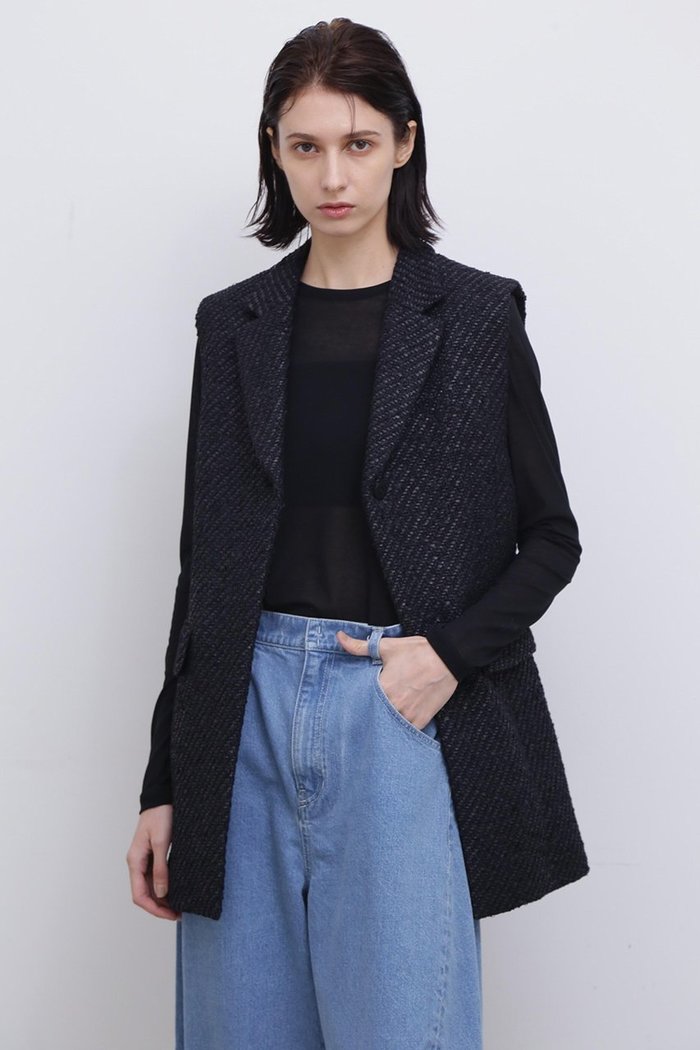 【アドーア/ADORE】のコーティングヤーンツィードジレ インテリア・キッズ・メンズ・レディースファッション・服の通販 founy(ファニー) https://founy.com/ ファッション Fashion レディースファッション Fashion for Women アウター Coat / Outerwear Collection レディースジャケット・軽アウター Jackets おすすめ Recommended / Our Picks イタリア Italy コーティング Coating, Coated Finish ジャケット Jacket, Outerwear スタンダード Standard, Basic セットアップ Set-Up, Coordinated Outfit ツイード／ツィード Choker, Choker Necklace |ID: prp329100004507867 ipo3291000000032939284
